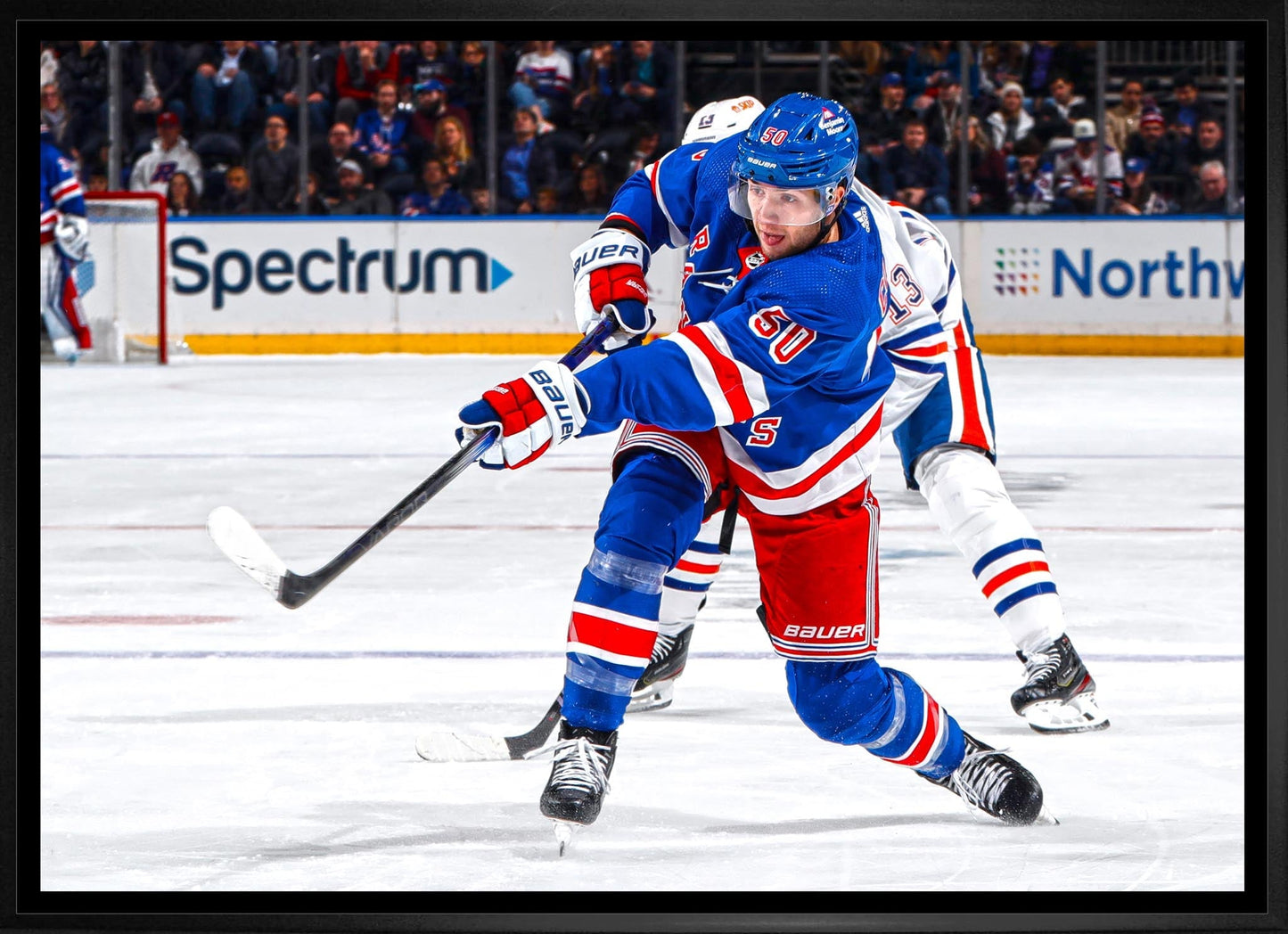 Will Cuylle 20x29 Framed Canvas New York Rangers Frameworth Sports Marketing