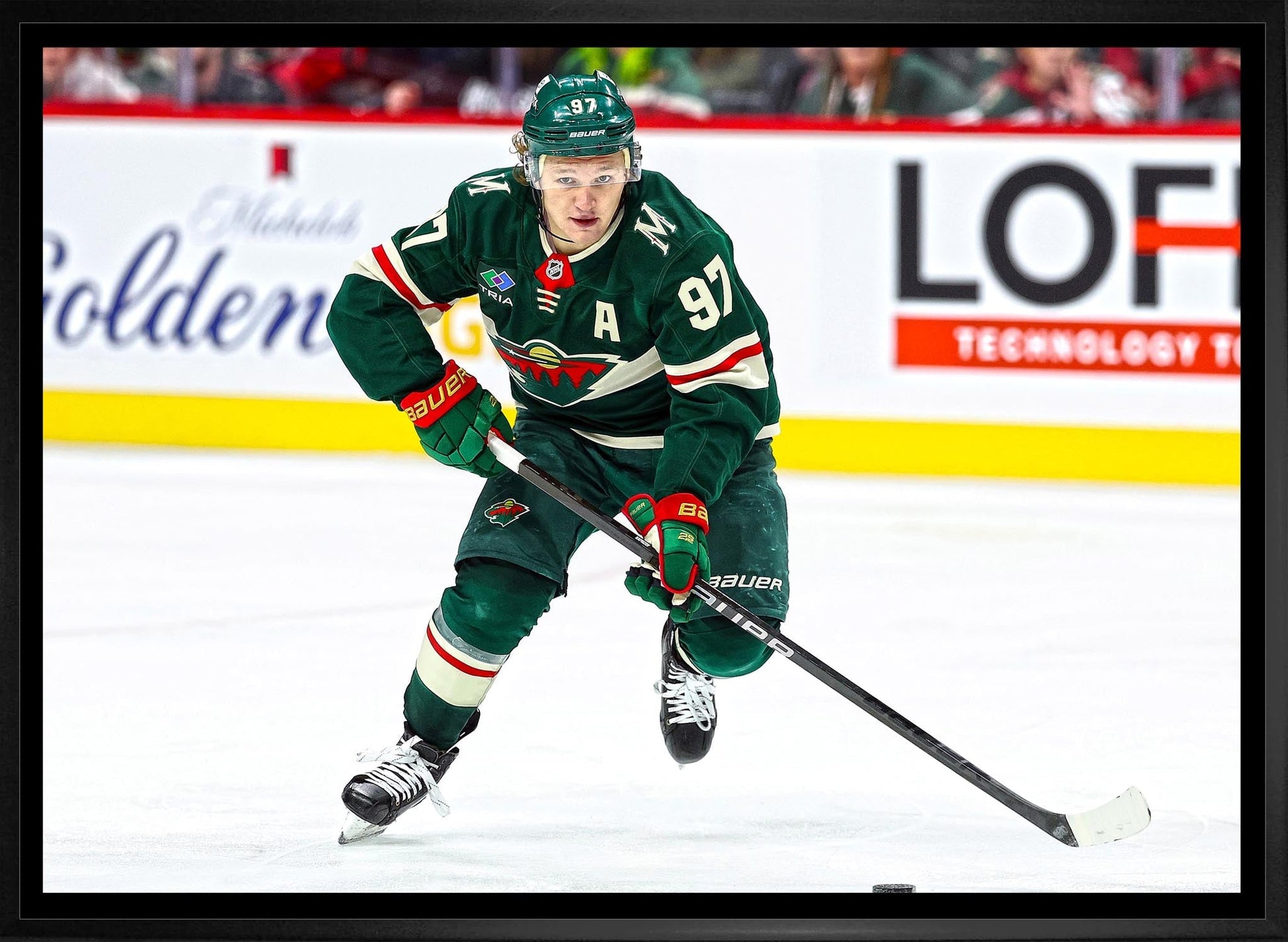 Kirill Kaprizov 20x29 Framed Canvas Minnesota Wild Frameworth Sports Marketing