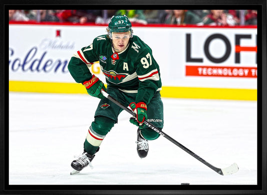 Kirill Kaprizov 20x29 Framed Canvas Minnesota Wild Frameworth Sports Marketing