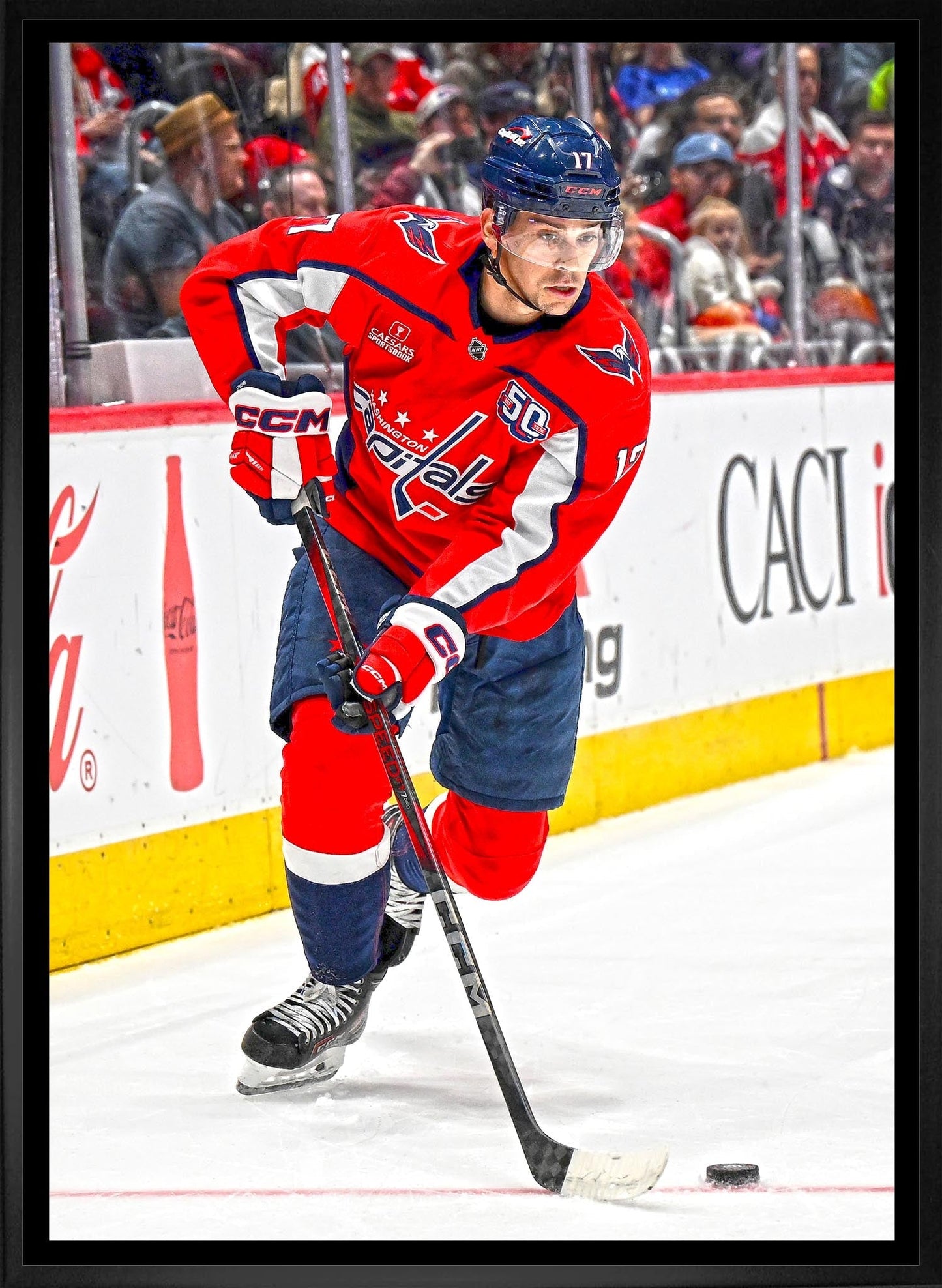 Dylan Strome 20x29 Framed Canvas Washington Capitals Frameworth Sports Marketing