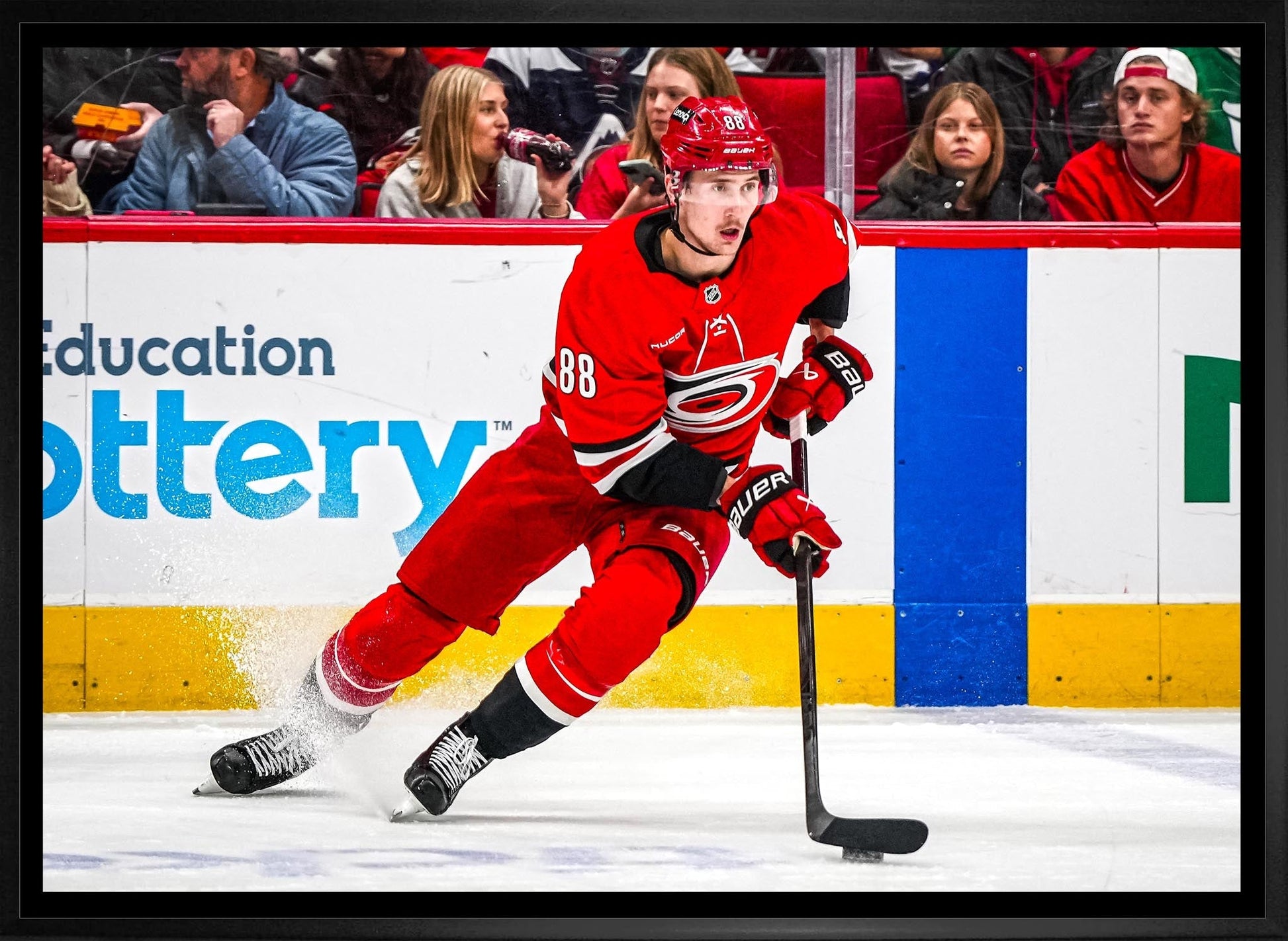 Martin Necas 20x29 Framed Canvas | Carolina Hurricanes Frameworth Sports Marketing