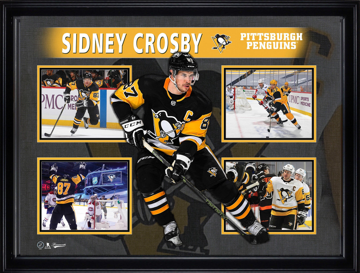 Sidney Crosby Framed 4 Photo Collage Pittsburgh Penguins Frameworth Sports Marketing