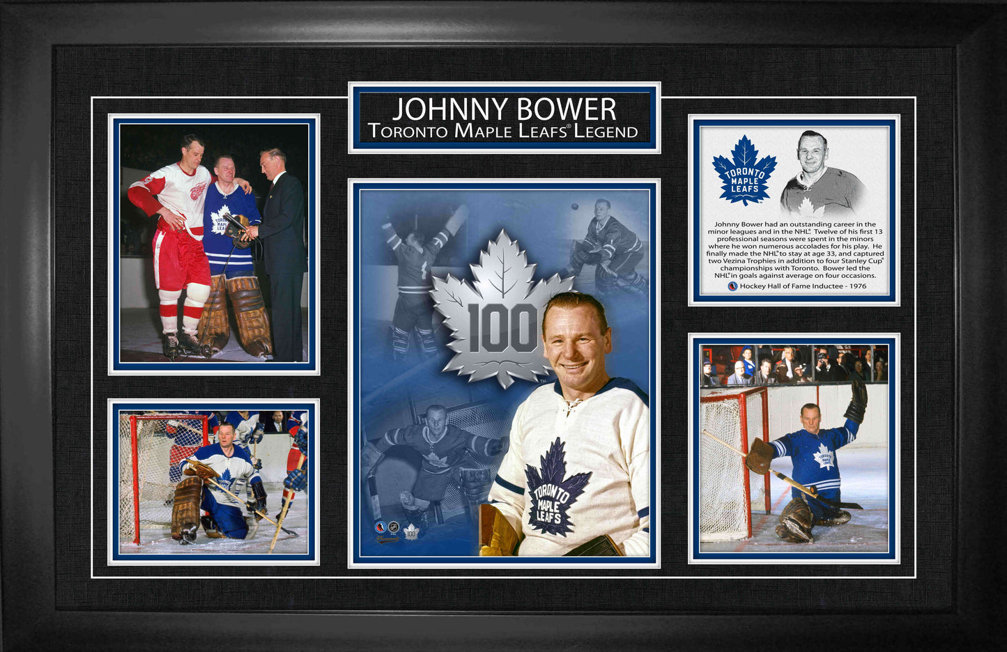 Johnny Bower Framed Career Collage Frameworth Sports Marketing