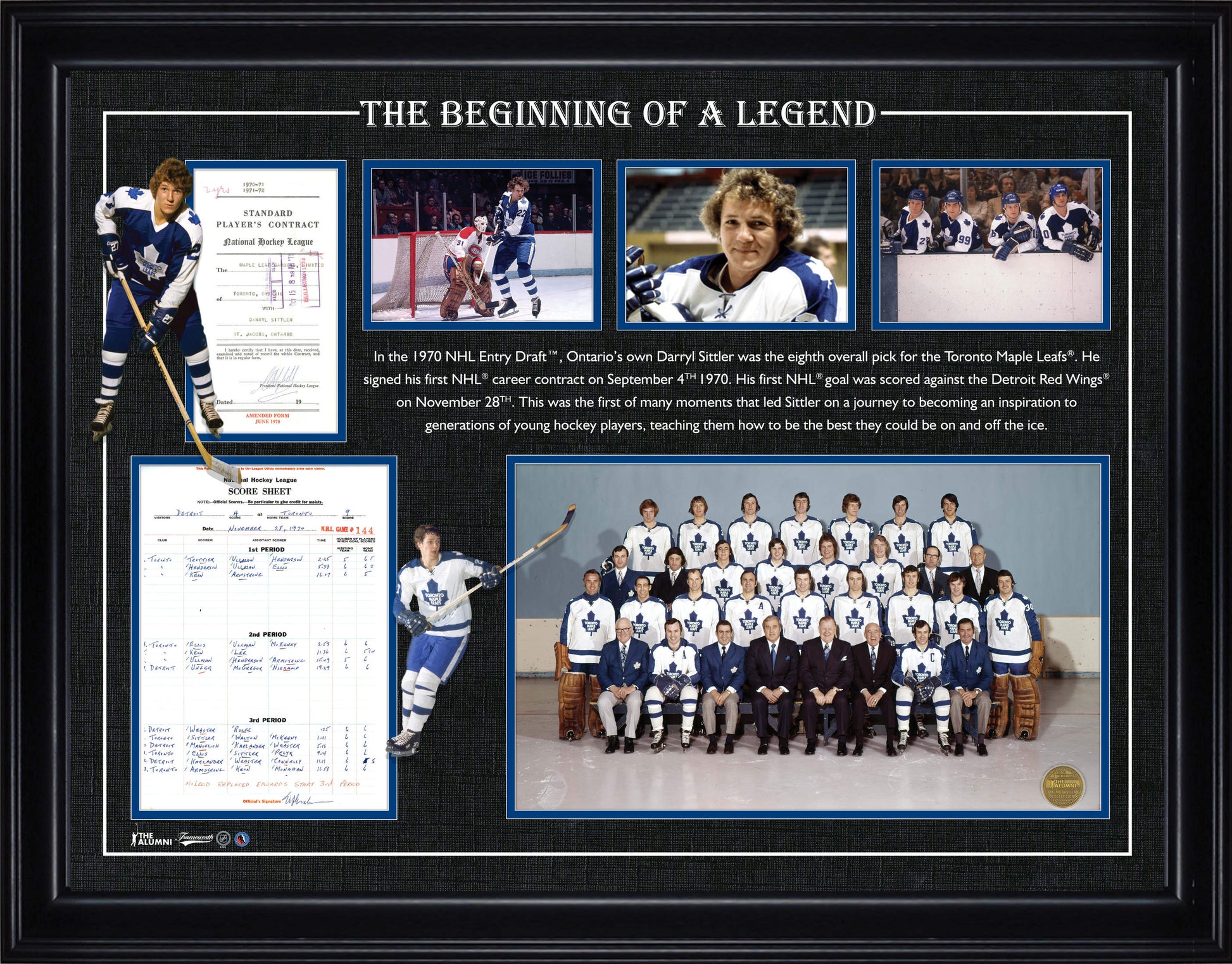 Darryl Sittler First Goal Framed Collage Frameworth Sports Marketing
