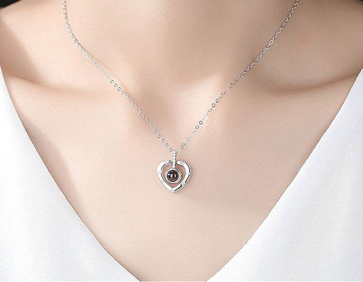 Subloom Heart 100 I Love You Necklace - Velora