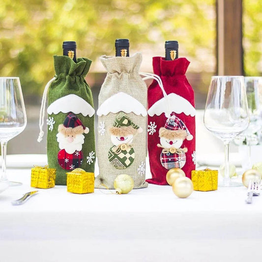 Christmas Decorations Christmas Wine Bottle Socks - Velora