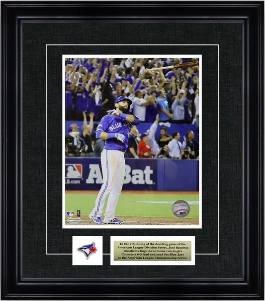 Jose Bautista Toronto Blue Jays Framed 8x10 Homerun Bat Flip Photo Frameworth Sports Marketing