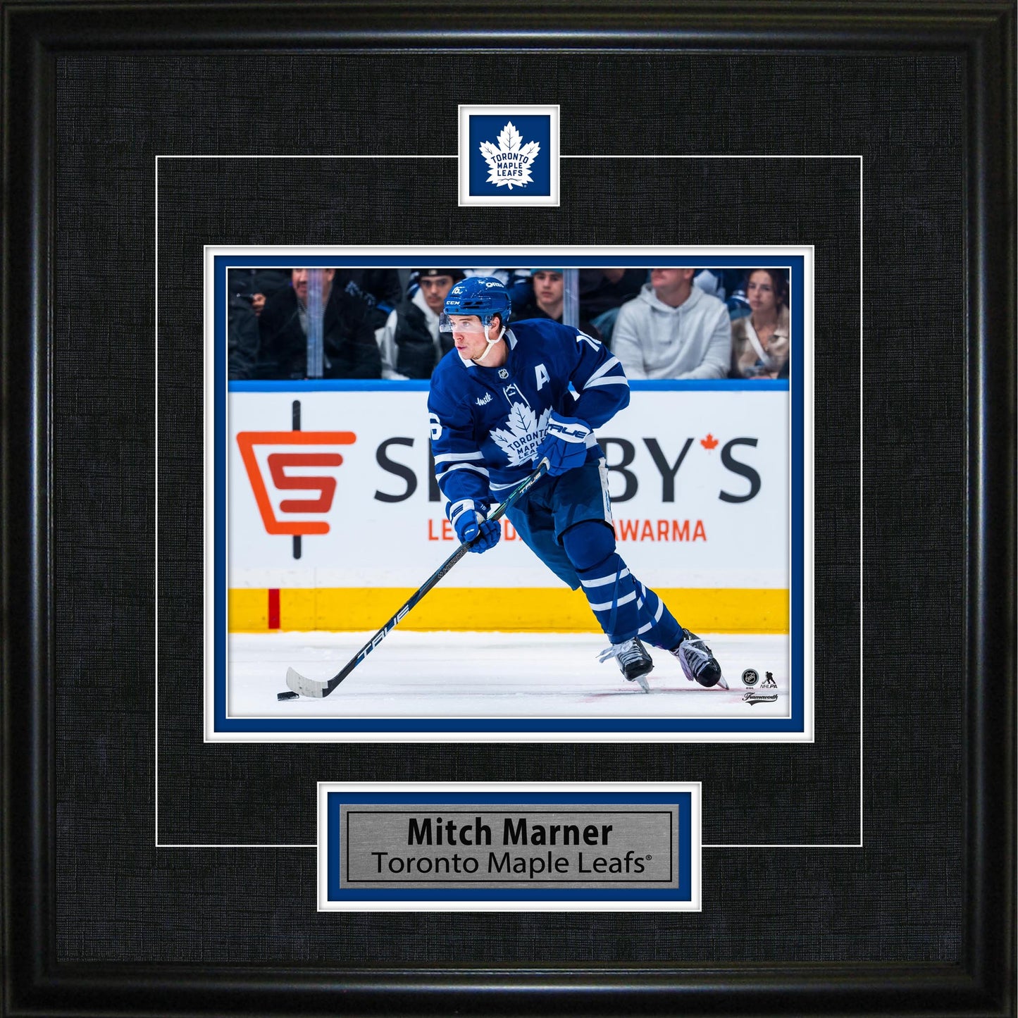 Mitch Marner Framed Pin & Plate Toronto Maple Leafs Frameworth Sports Marketing