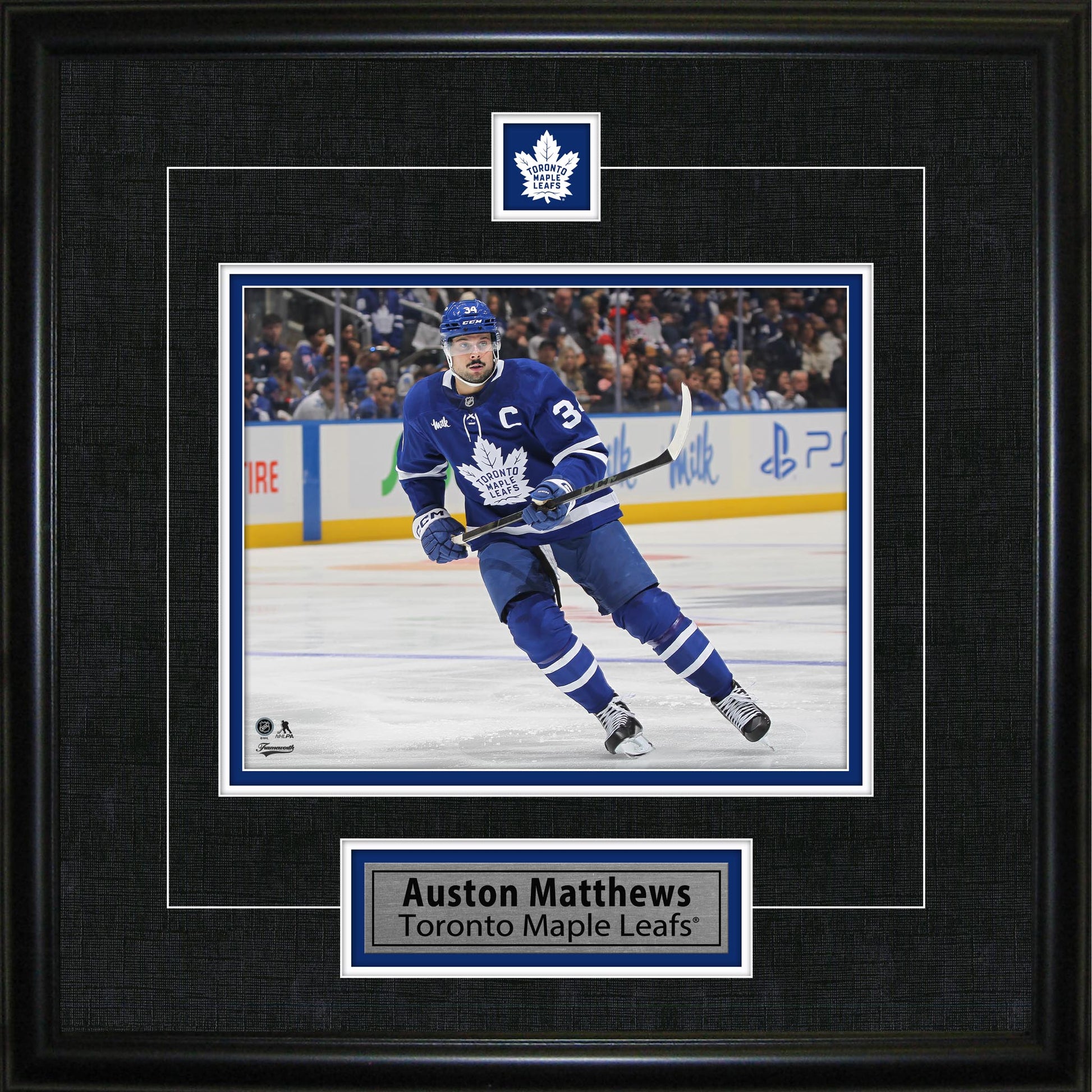 Auston Matthews Framed Pin & Plate Toronto Maple Leafs Frameworth Sports Marketing