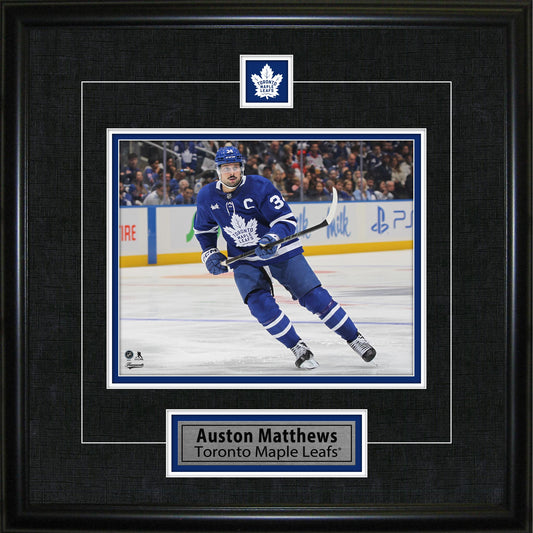 Auston Matthews Framed Pin & Plate Toronto Maple Leafs Frameworth Sports Marketing