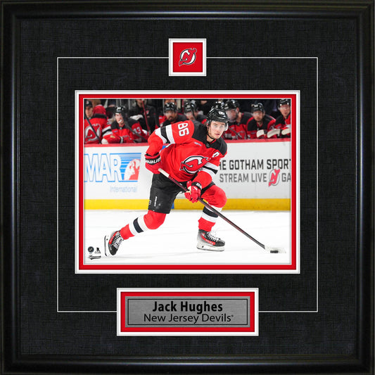 Jack Hughes Framed Pin & Plate New Jersey Devils Frameworth Sports Marketing
