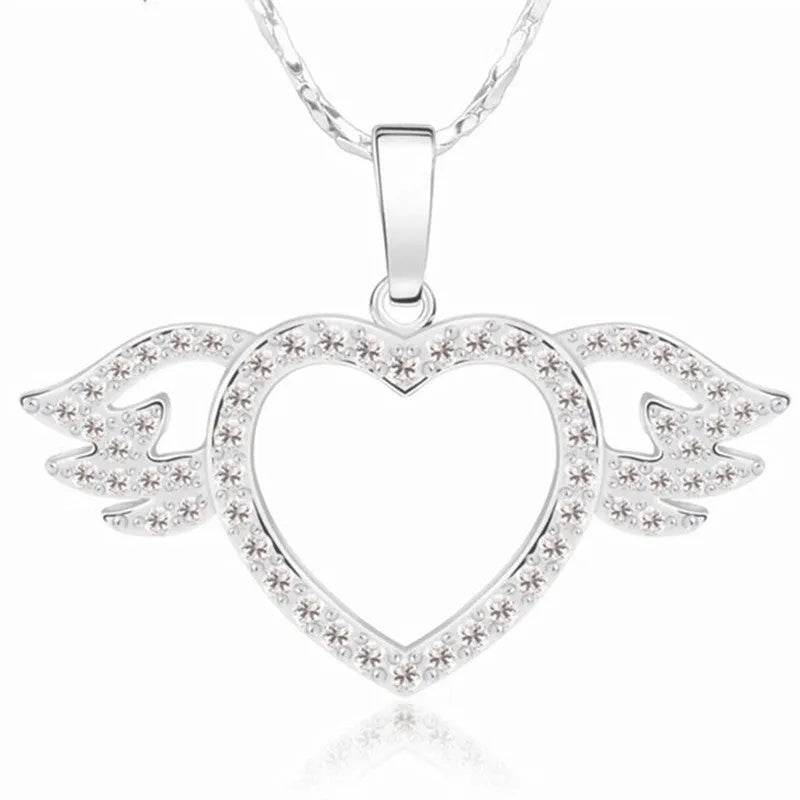 Women Fashion Angel love pendant Necklace Gold Silver - Velora