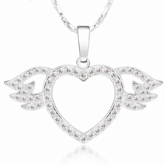 Women Fashion Angel love pendant Necklace Gold Silver - Velora