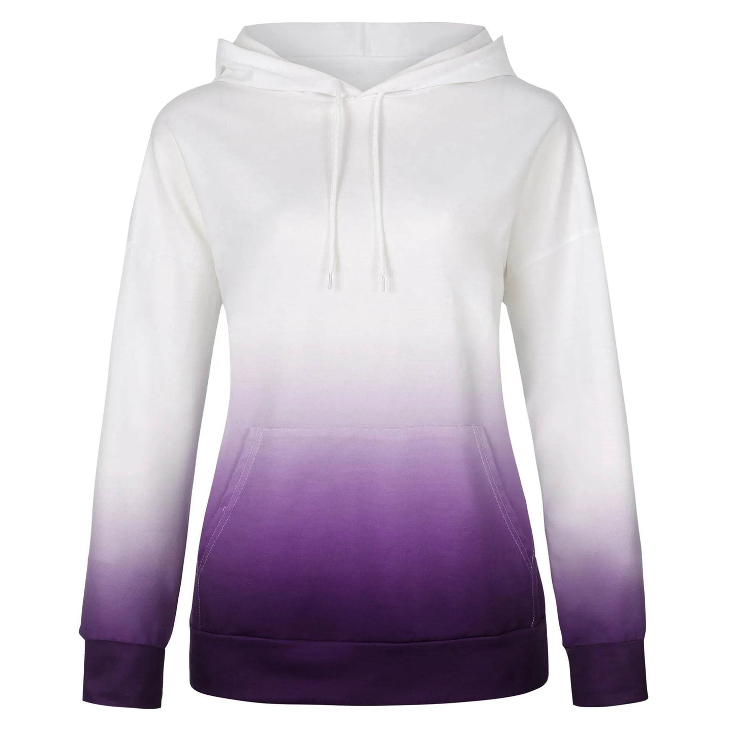 Women Tie-dye print hooded long sleeves - Velora