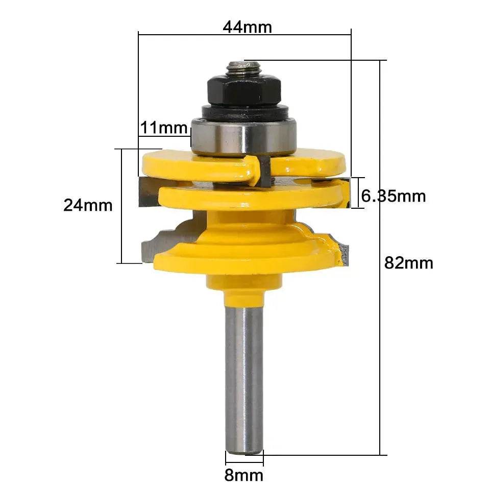 Professional Woodwork Glass Door and Window Rail and Stile Reversible Router Bit - Velora