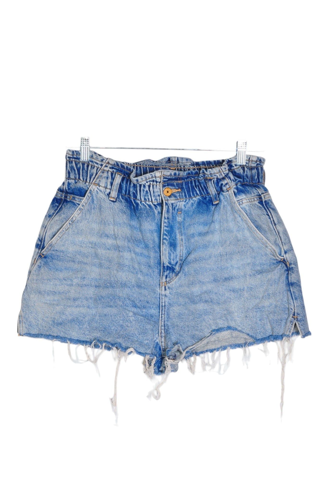 ZARA Women Denim Shorts Regular fit in Blue - 12 - Velora