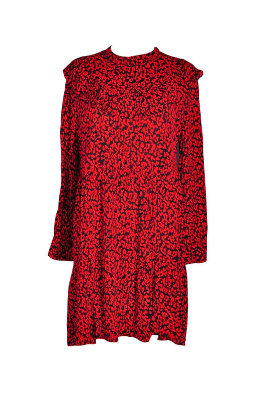 ZARA Women Midi Dresses Regular fit in Red - L - Velora