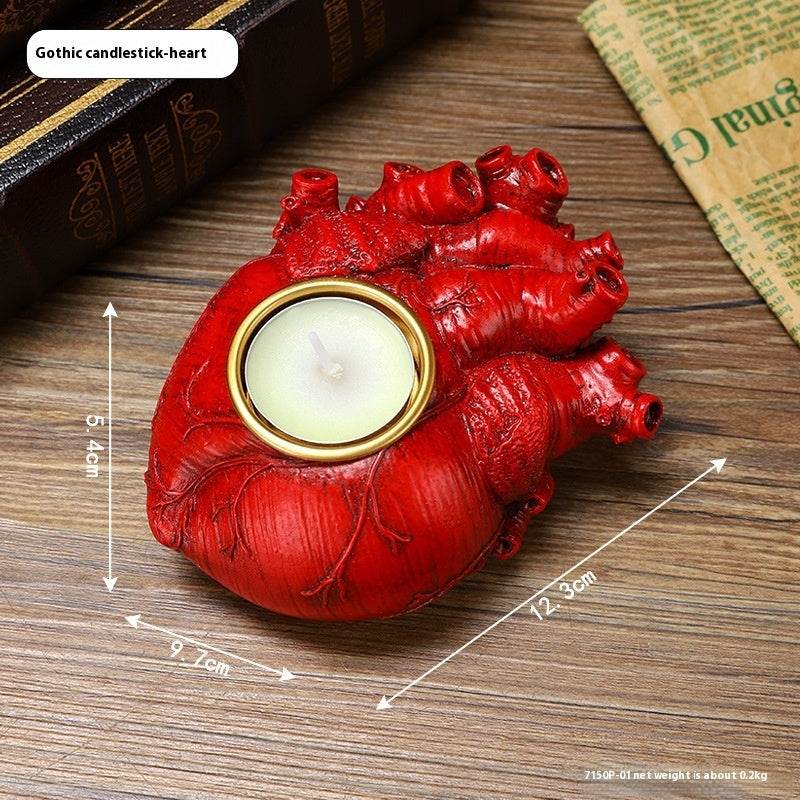 Halloween Heart Candlestick Decoration Horror Decoration Props - Velora