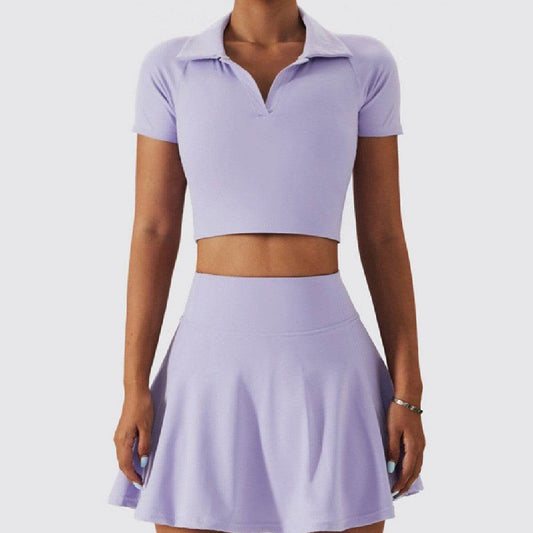 2pcs Tennis Skirt set Sports Skort Workout Exercise Outfit - Velora