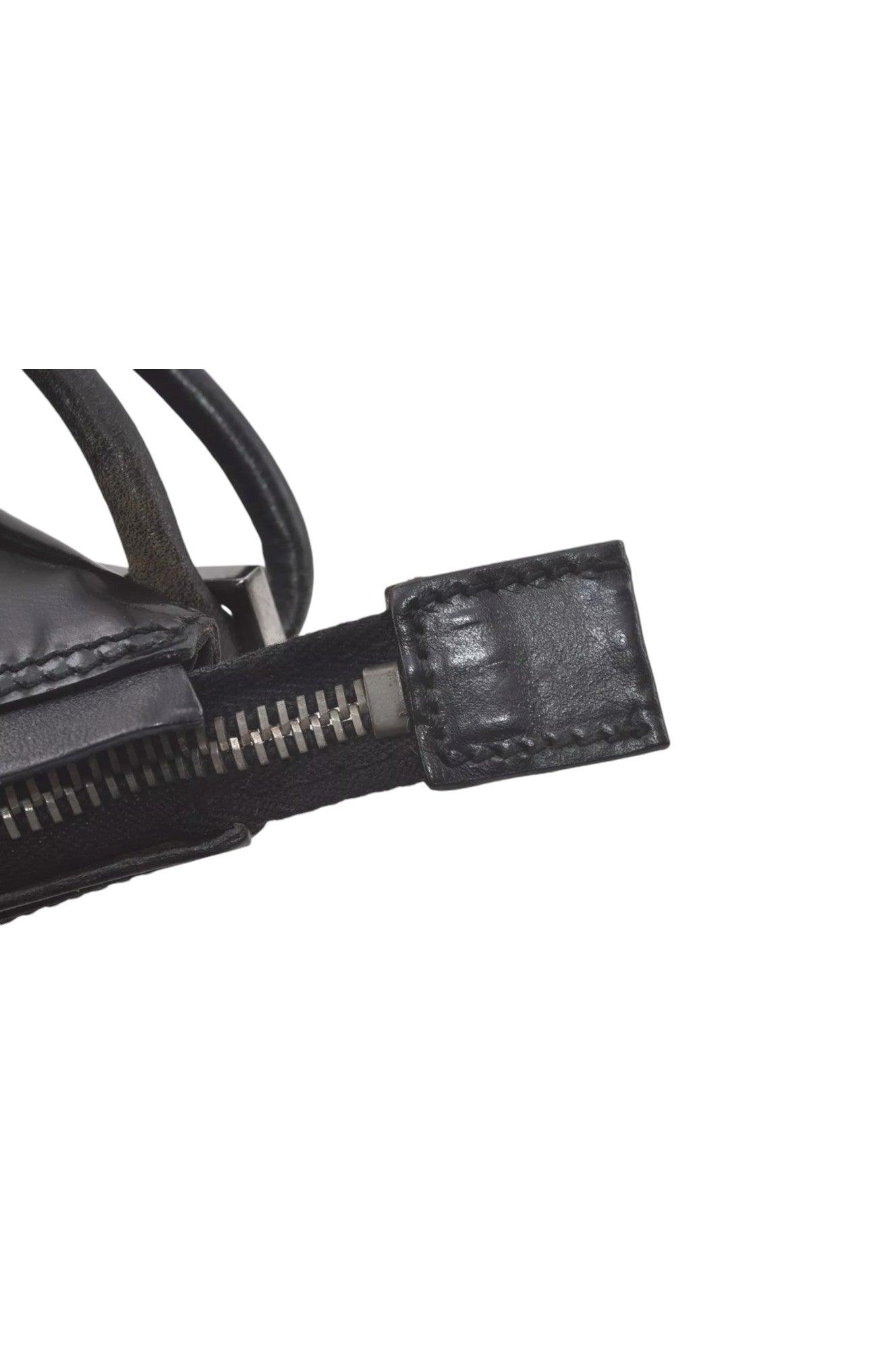 GUCCI Shoulder Hand Bag Purse Enamel Leather 0013766 Black 7891K - Velora