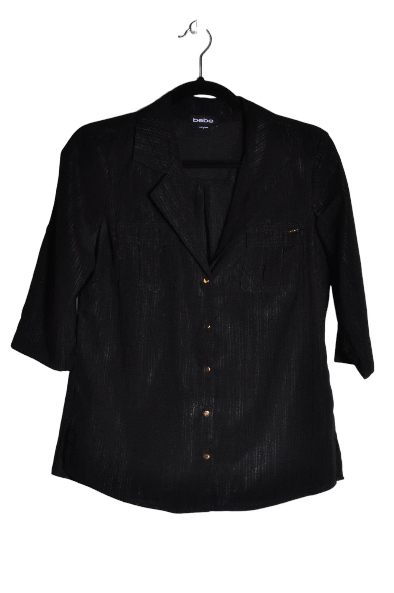 BEBE Women Button Down Tops Regular fit in Black - S - Velora