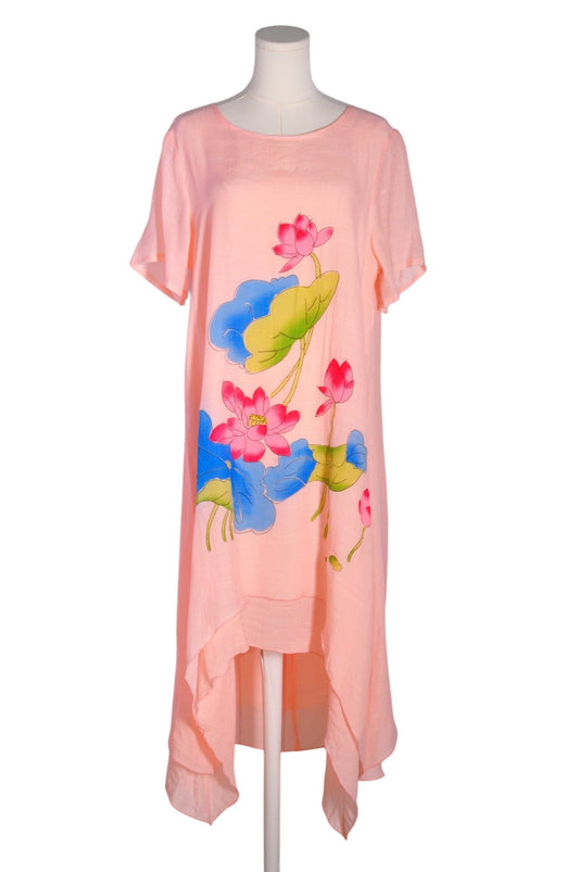 CASA DONNA Women High Low Dresses Regular fit in Pink - M - Velora