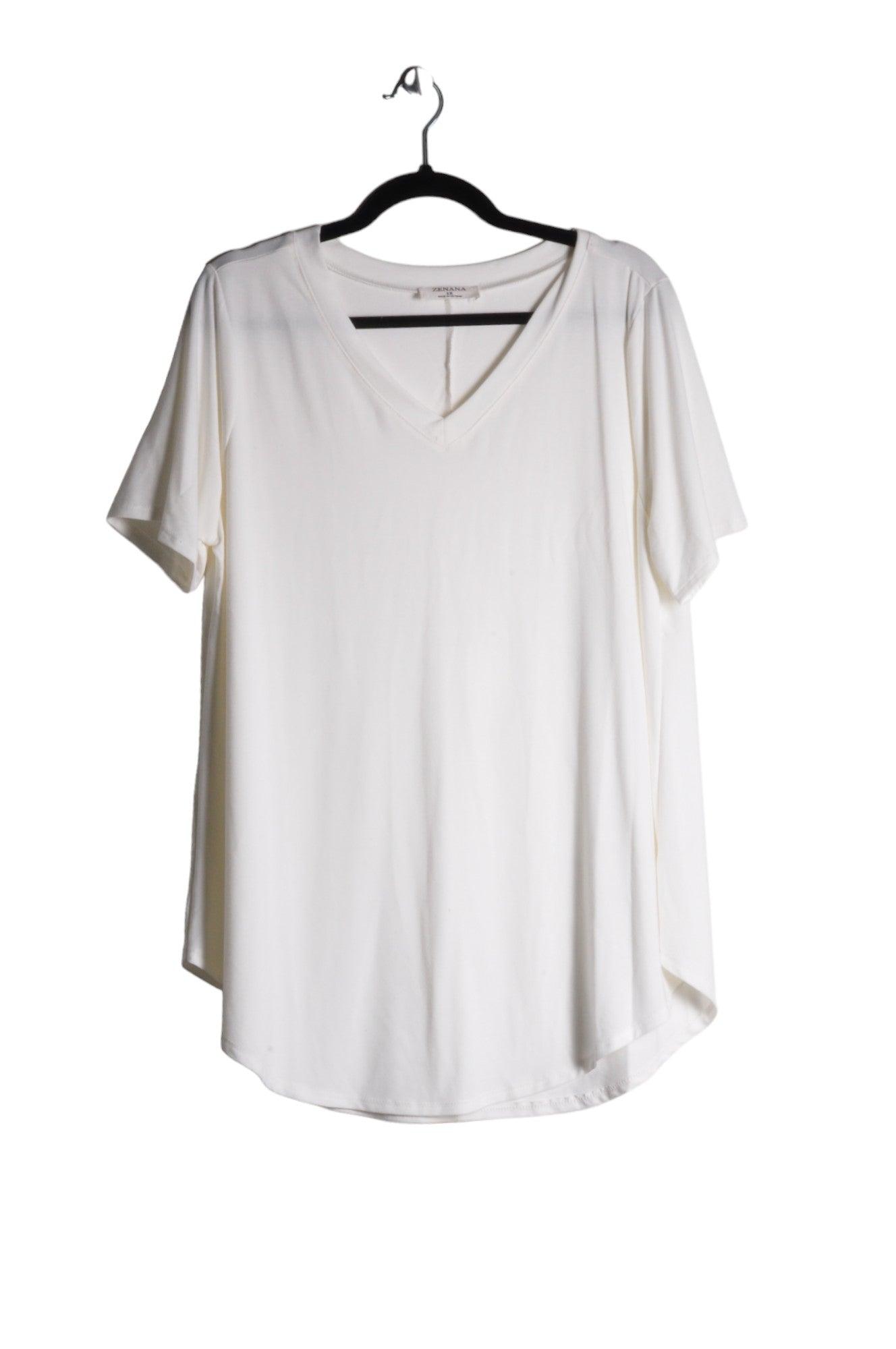 ZENANA Women T-Shirts Regular fit in White - L, 1X, 2X - Velora