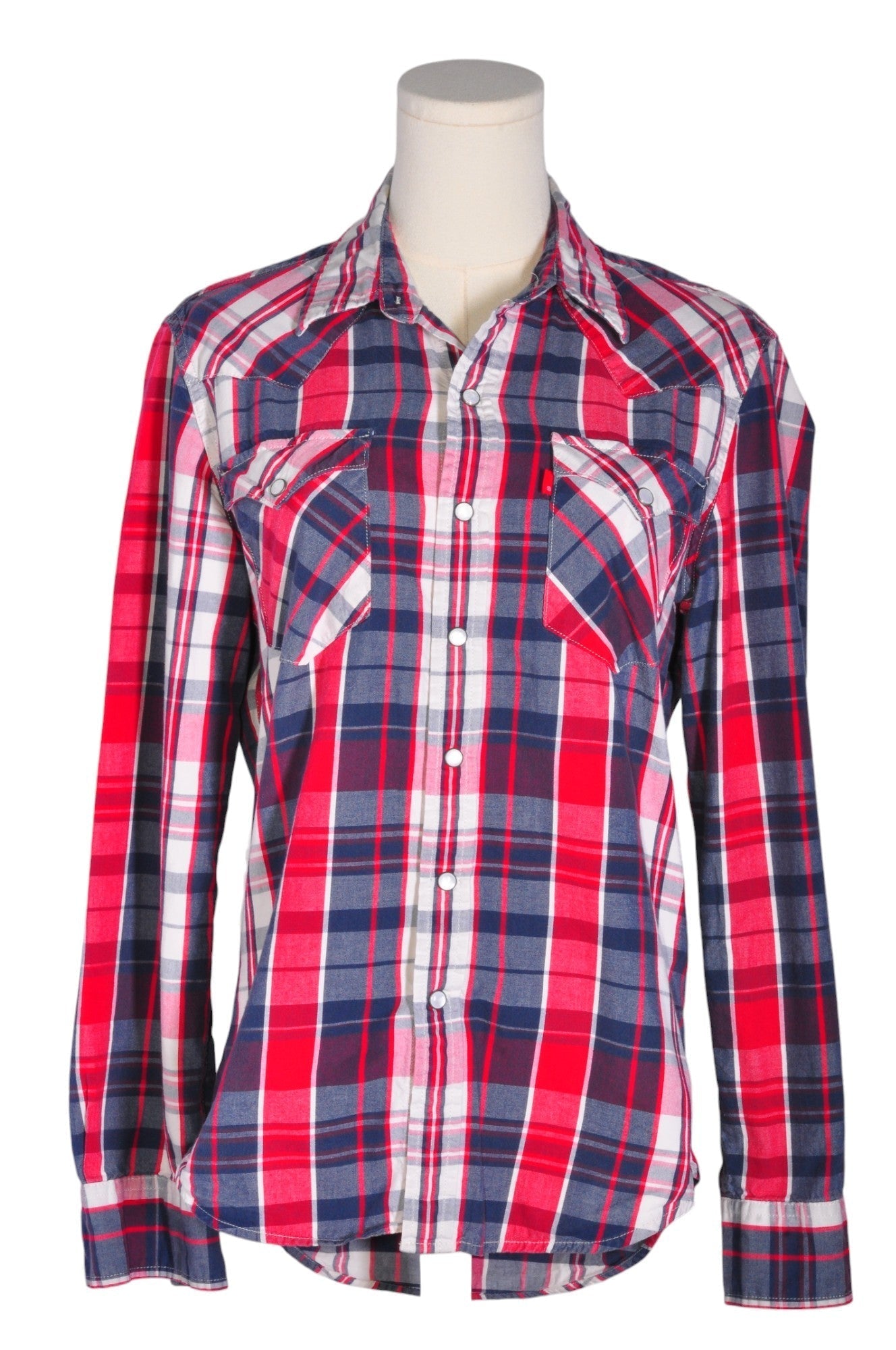 UNBRANDED Women Button Down Tops Regular fit in Red - S - Velora