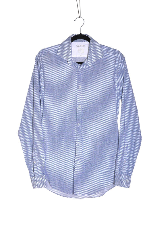 CALVIN KLEIN Men Button Down Tops Regular fit in Blue - 32 - Velora