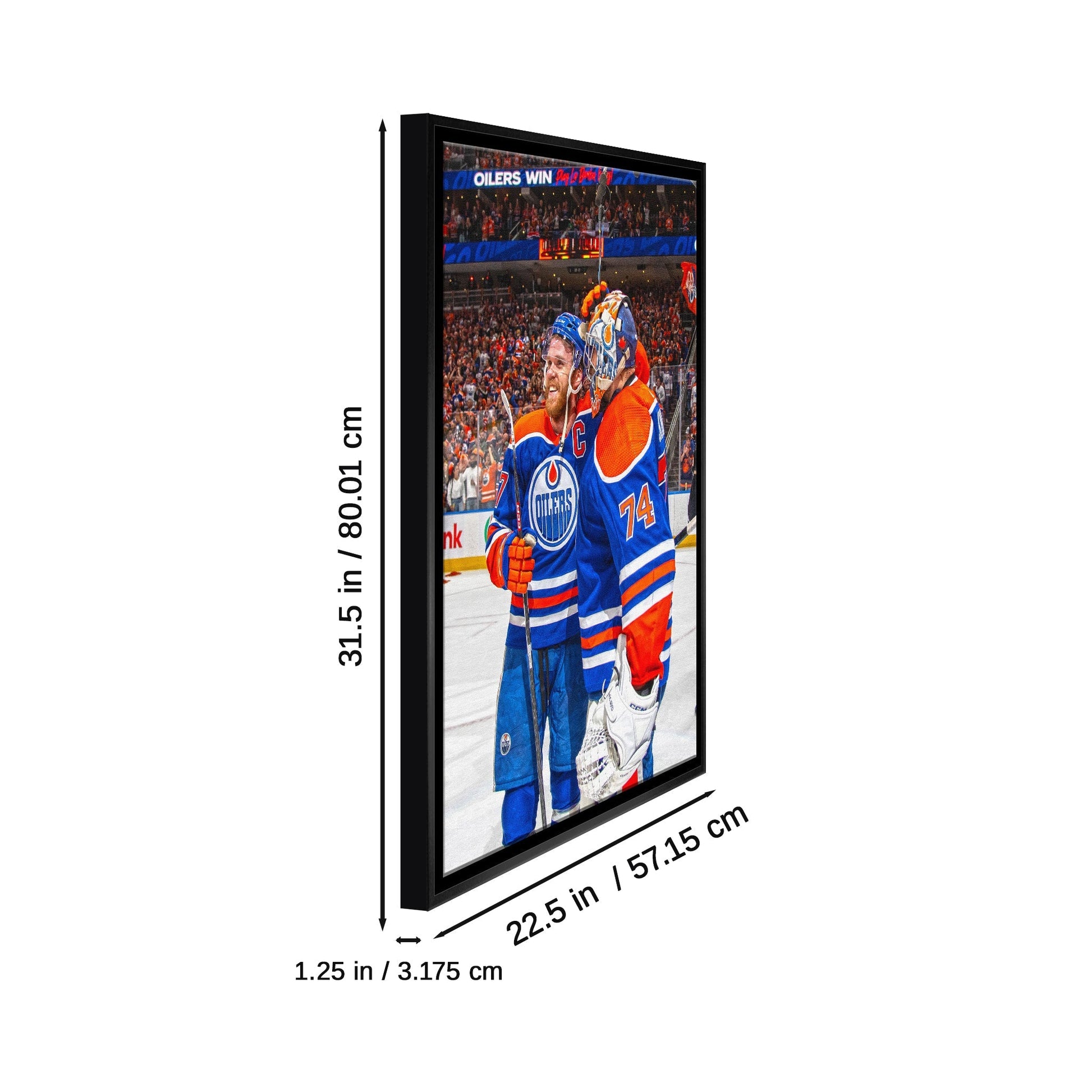 Connor McDavid 20x29 Framed Canvas Oilers With Skinner-V Frameworth Sports Marketing