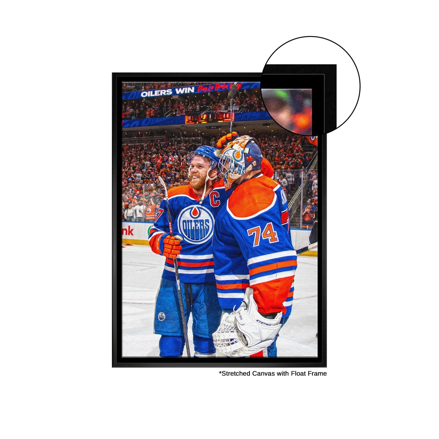Connor McDavid 20x29 Framed Canvas Oilers With Skinner-V Frameworth Sports Marketing