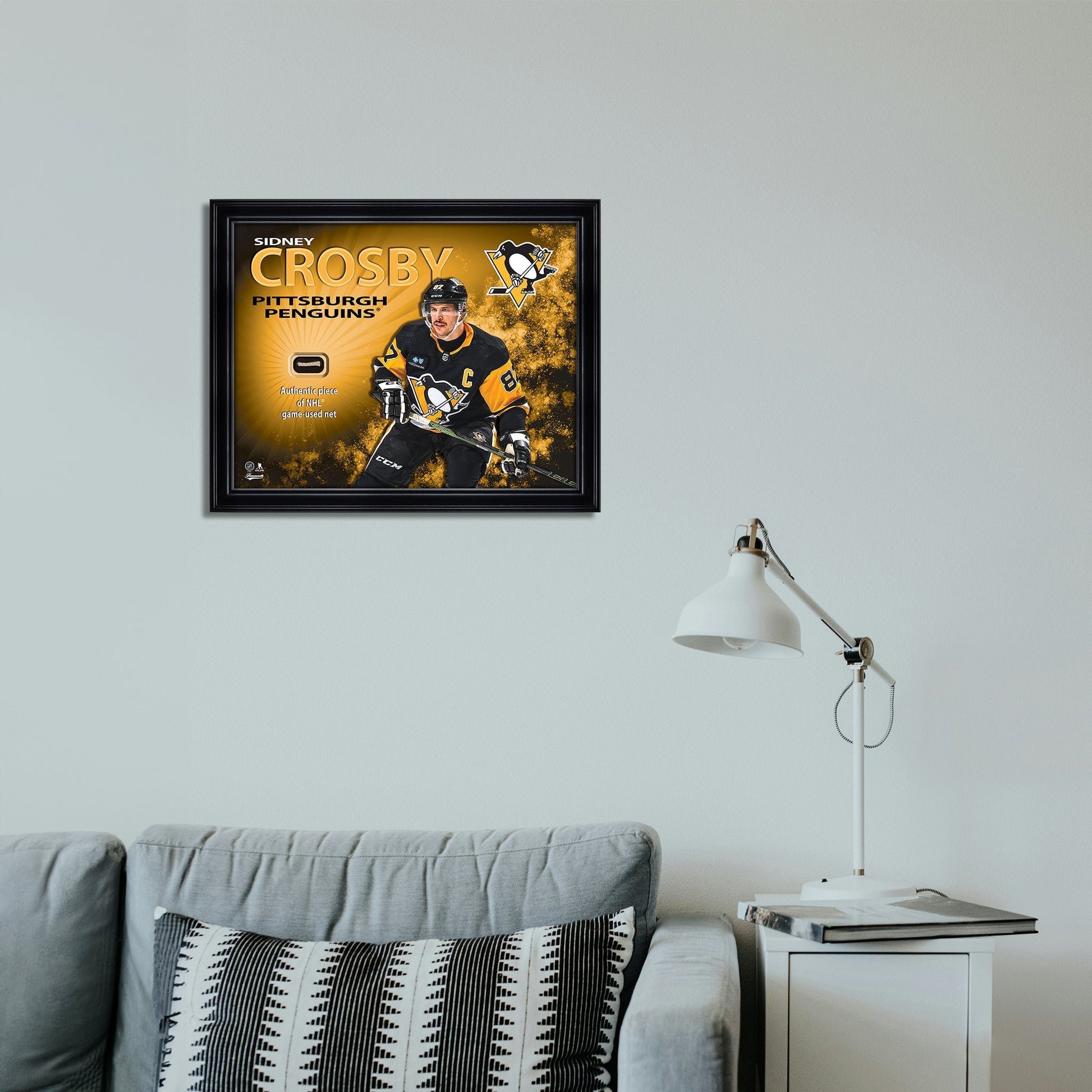 Sidney Crosby 16x20 Photo Frame with Game-Used Net - Pittsburgh Penguins Frameworth Sports Marketing