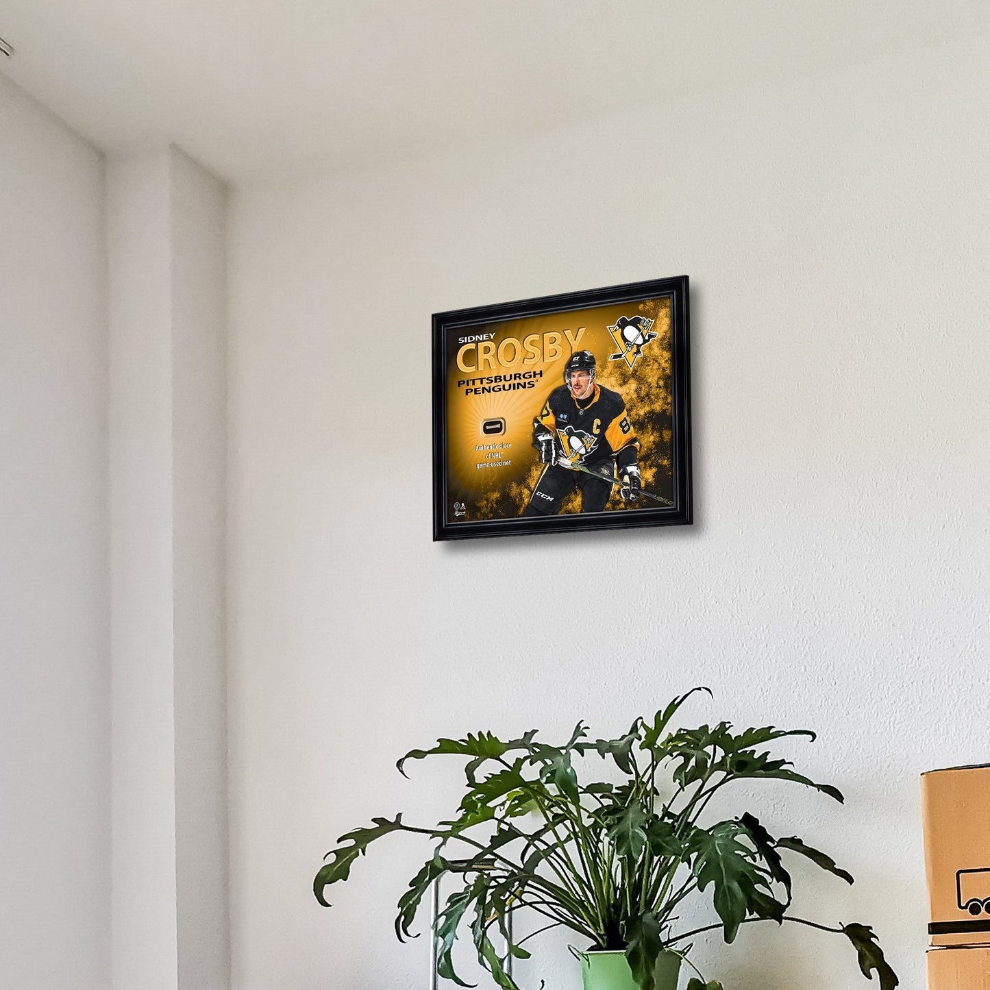 Sidney Crosby 16x20 Photo Frame with Game-Used Net - Pittsburgh Penguins Frameworth Sports Marketing