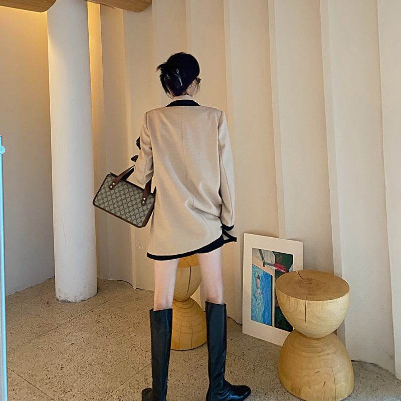 Stitching fashionable Street Blazer suit for women - Velora