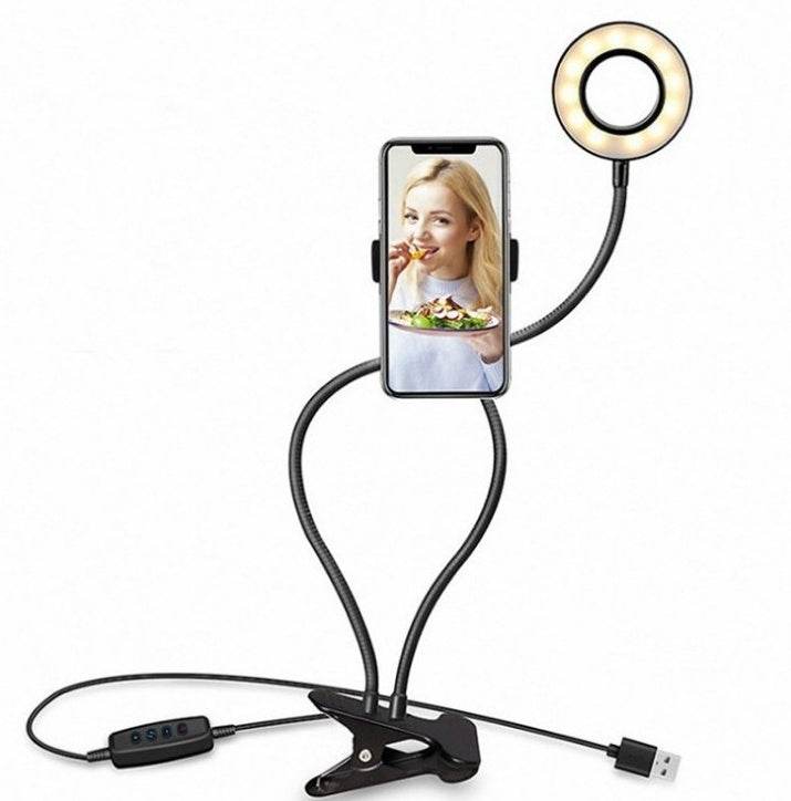 Live Streaming Light - LED Selfie Ring Light for Live Adjustable Makeup Light-8cm Stand - Velora