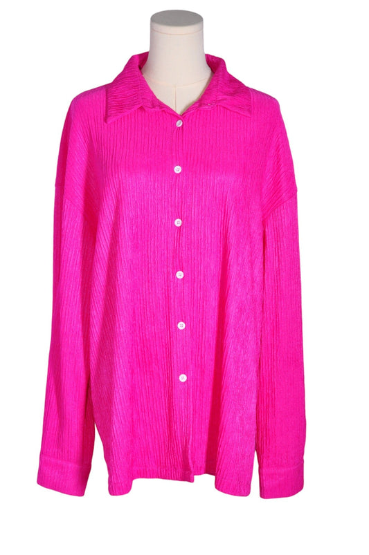 UNBRANDED Women Button Down Tops Regular fit in Pink - S - Velora