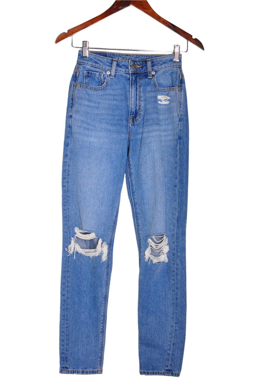 AMERICAN EAGLE Women Straight-Legged Jeans Regular fit in Blue - 0 - Velora