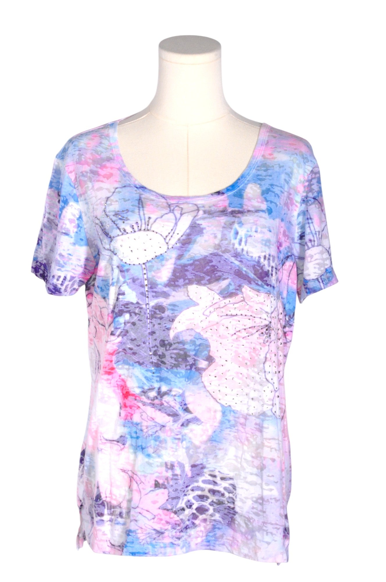 UNBRANDED Women T-Shirts Regular fit in Purple - L - Velora