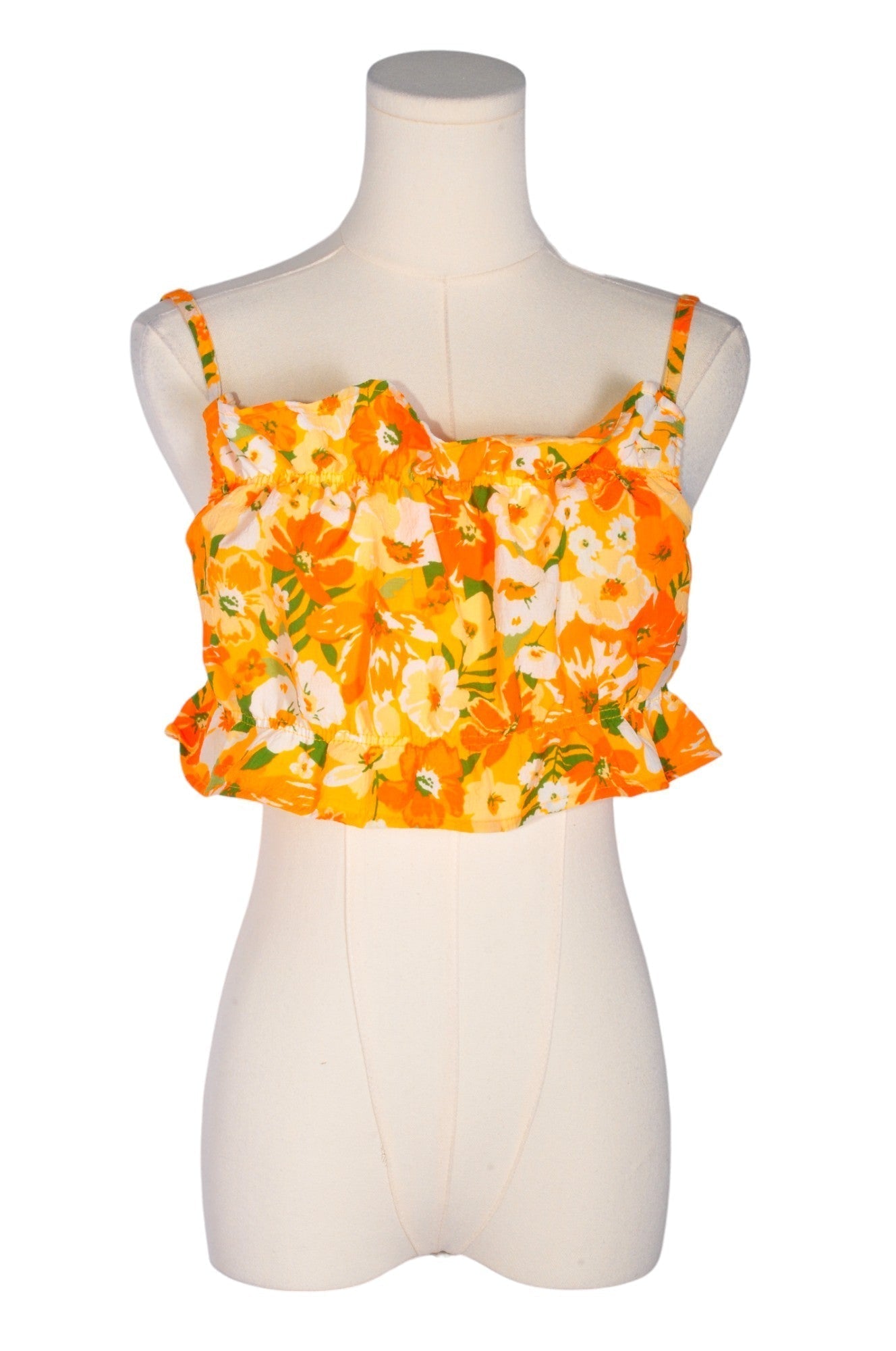 H&M Women Crop Tops Regular fit in Orange - 8 - Velora