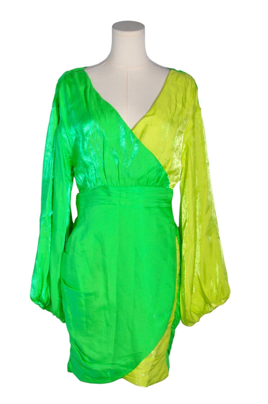 NA-KD Women Wrap Dresses Regular fit in Green - 40 - Velora