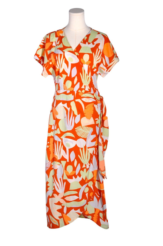 MONKI Women Wrap Dresses Regular fit in Orange - M - Velora