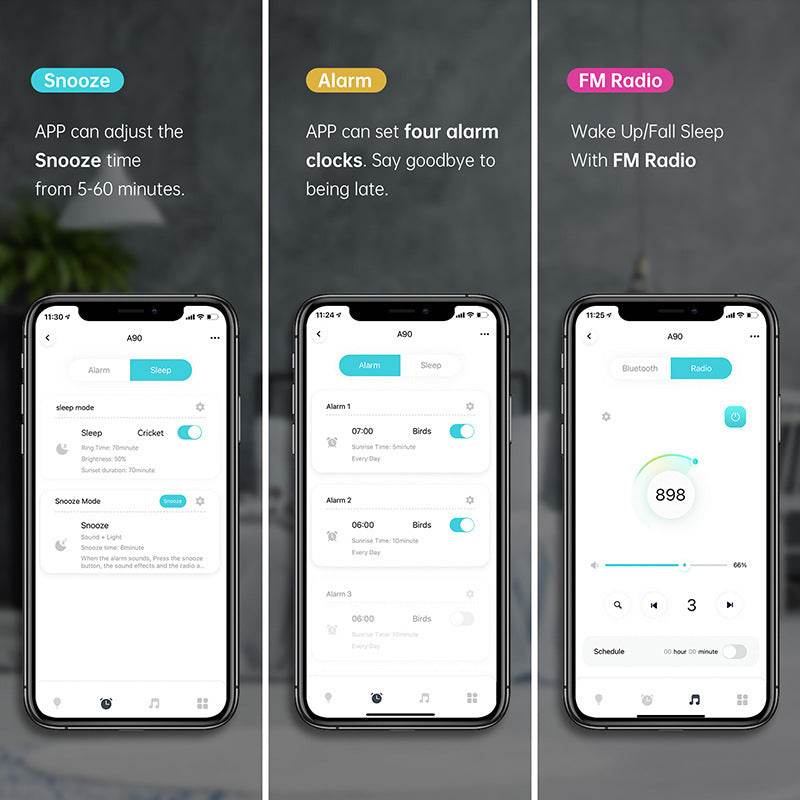 Sunrise Simulation Alarm clock - Velora