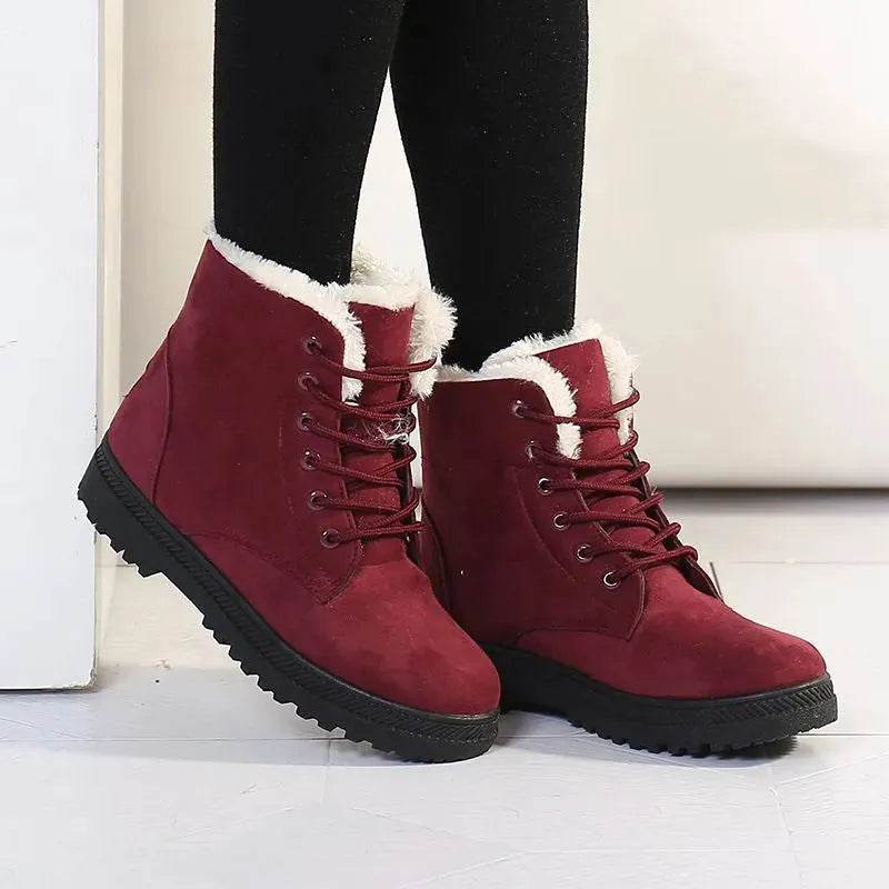 Winter Snow Boots With Warm Plush Ankle Boots For Women Shoes - Velora