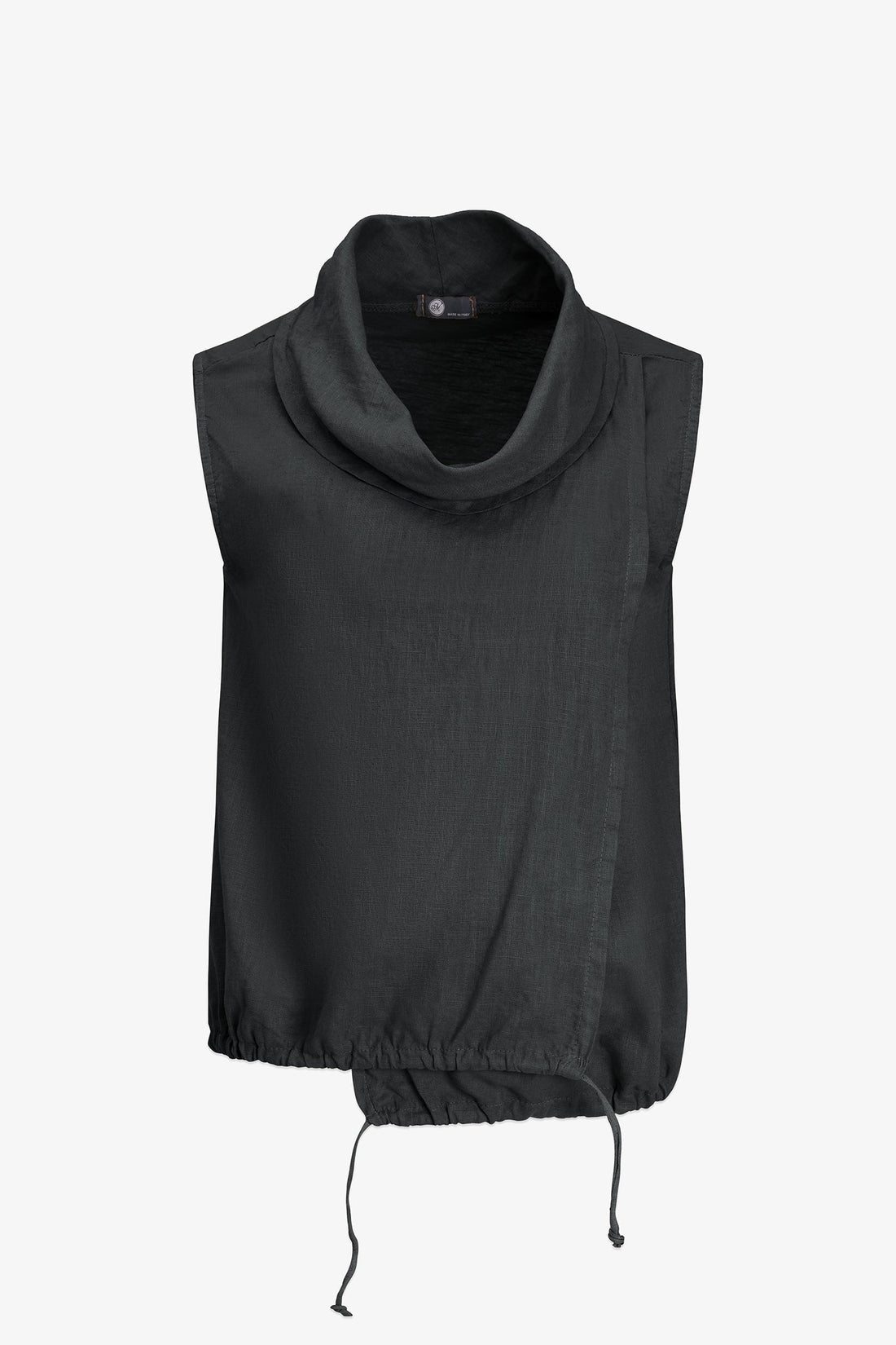 Women's Knit Woven Combo Sleeveless Top