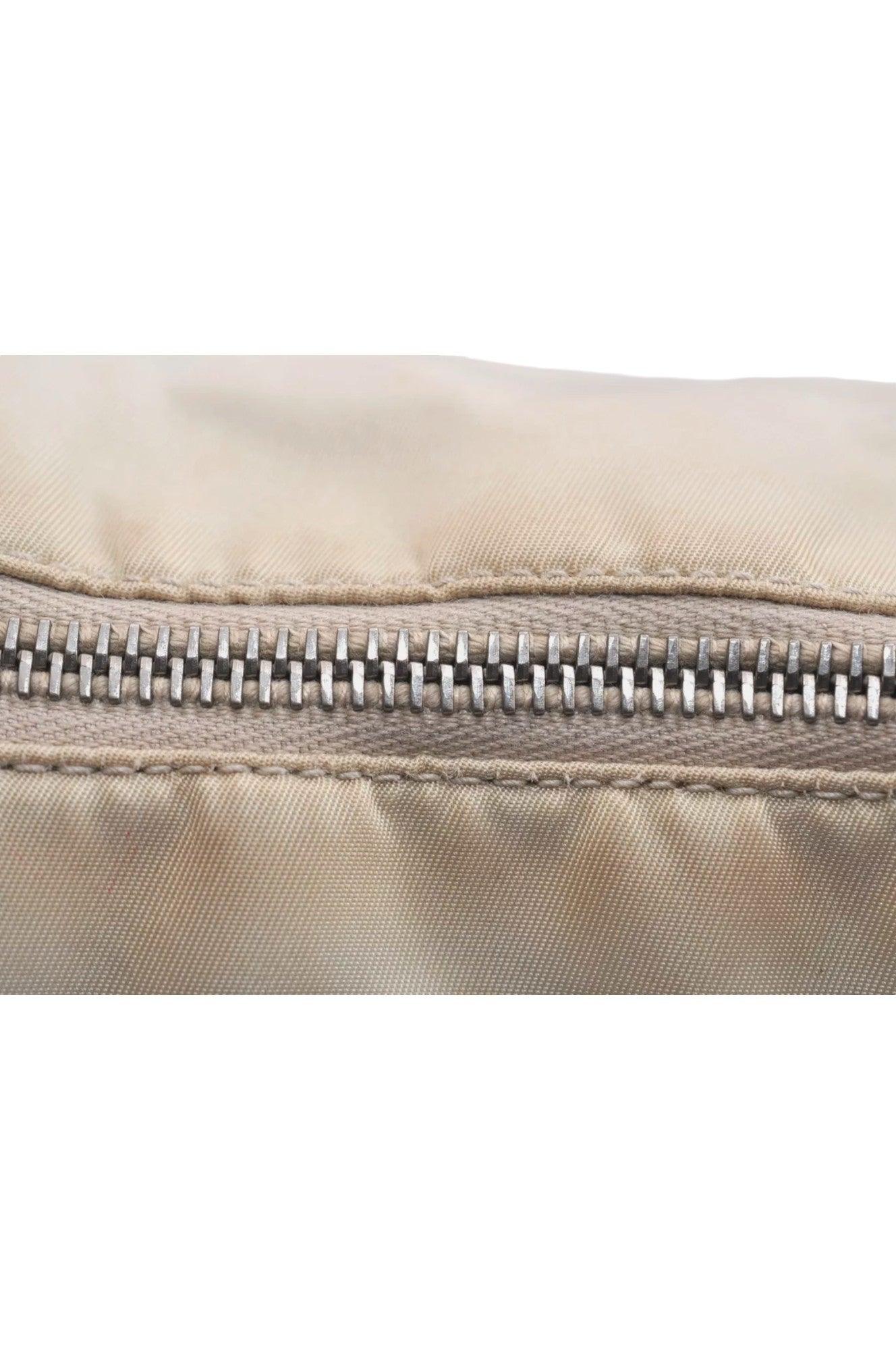 PRADA Nylon Tessuto Enamel Shoulder Hand Bag Purse Cream White 9257K - Velora