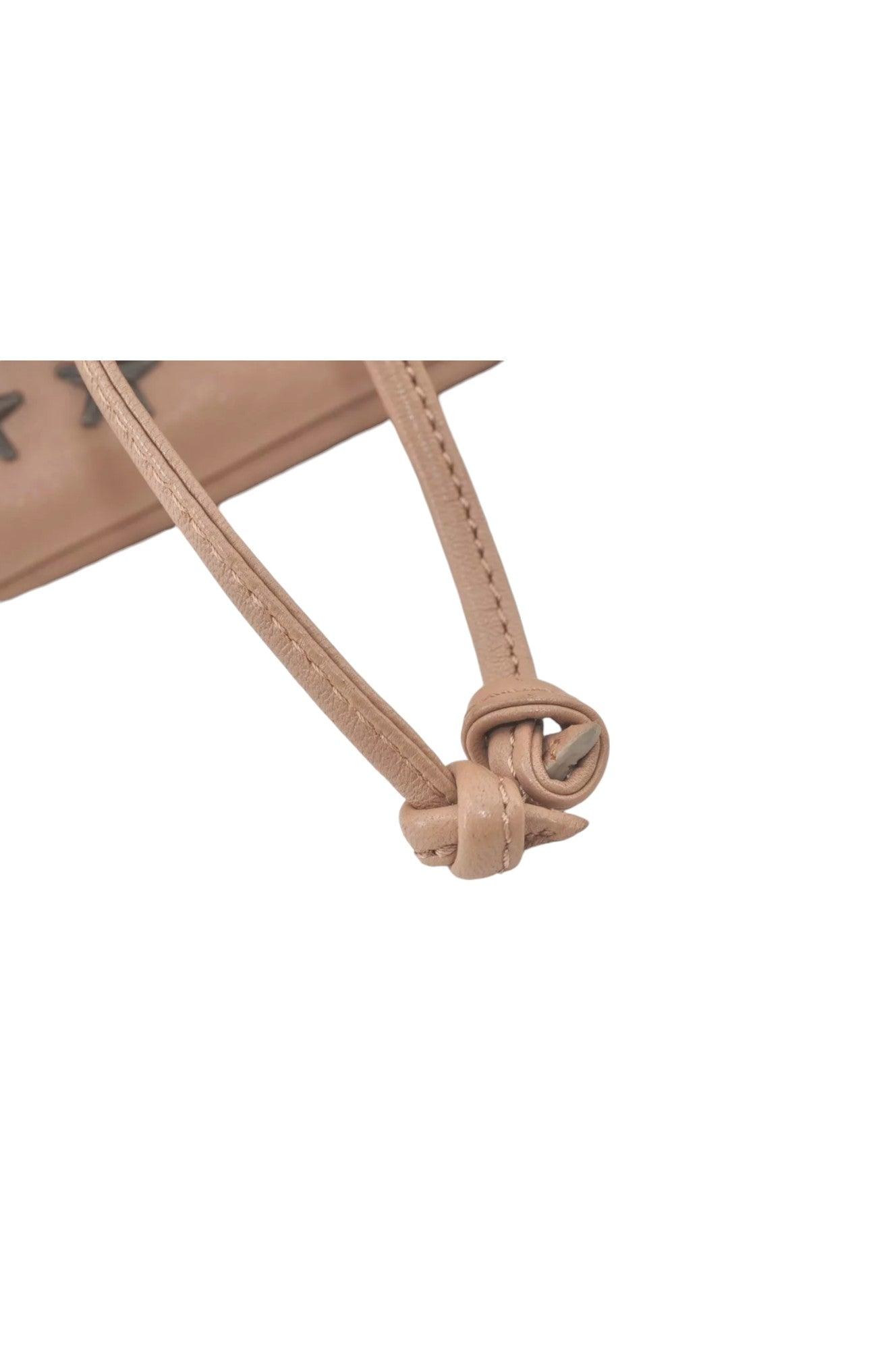 JIMMY CHOO Vintage Stella Star Studs Leather Backpack Pink Beige 7492K - Velora