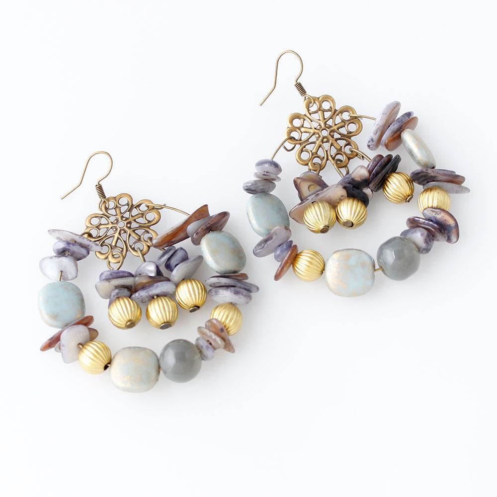 Bohemian style handmade beaded colorful Earrings - Velora