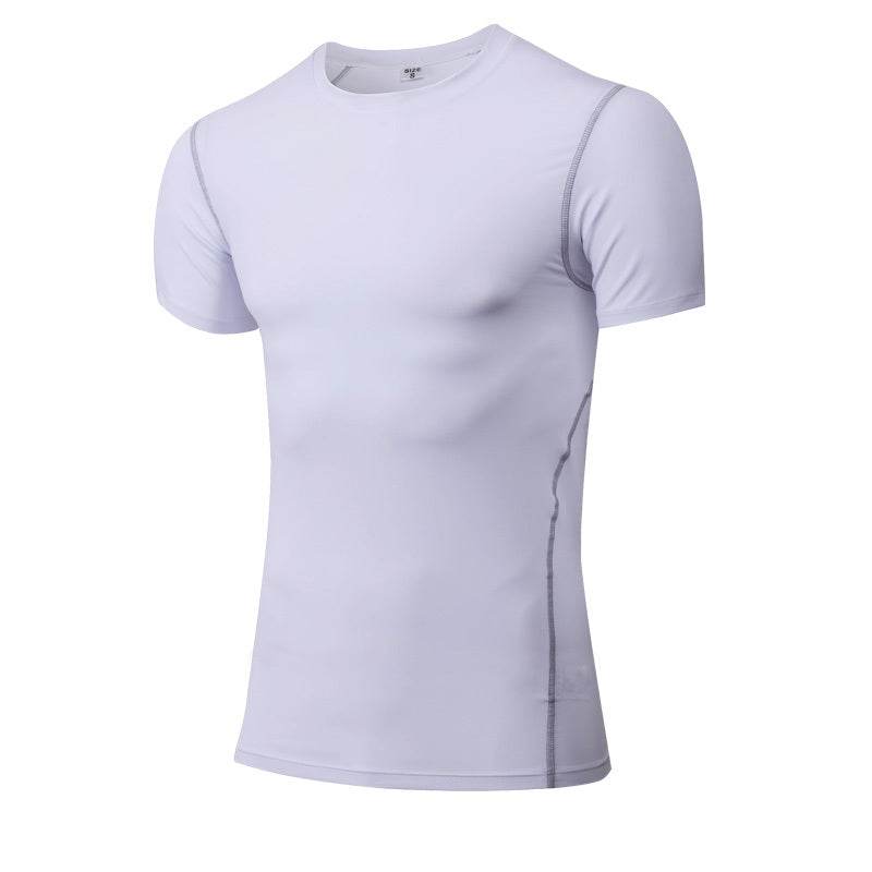 Solid color quick-drying bottoming short sleeve fitness t-shirt top - Velora