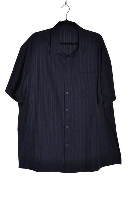 UNBRANDED Men Button Down Tops Regular fit in Black - 3XL - Velora