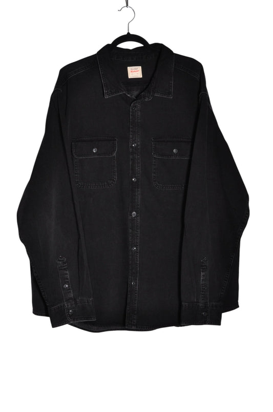 OLD NAVY Men Button Down Tops Regular fit in Black - 3XL - Velora